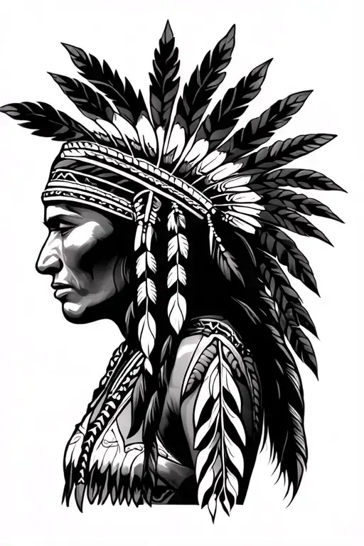 Native American Themed Tattoo Sleeve