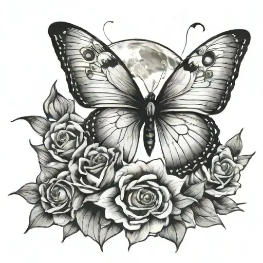 Moon And Butterfly