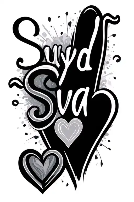 The Name Syd In Cursive With A Heart At The End