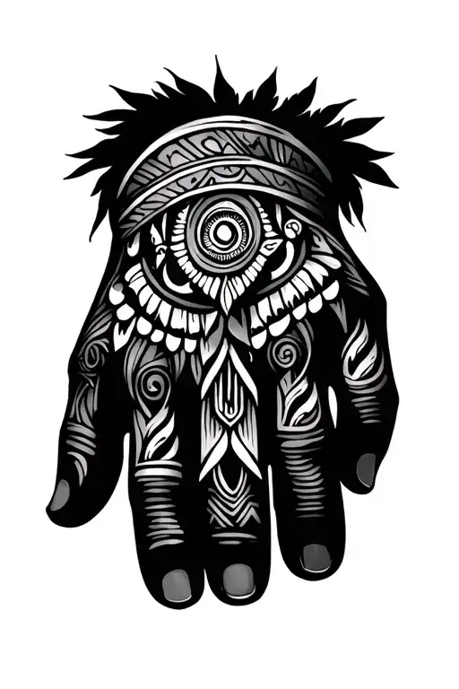 Ojibwe Hand Tattoo Design