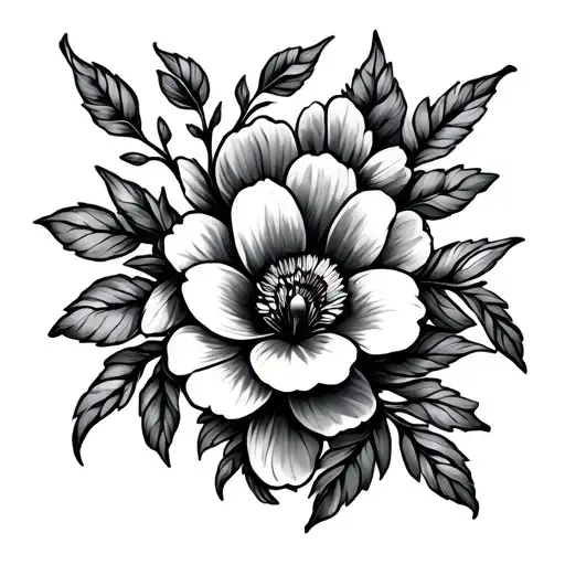 Flowers Intertwined Symbolizing Love And Family