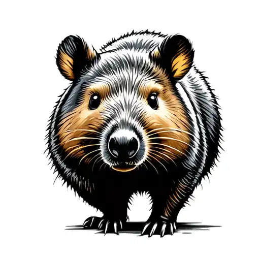 Wombat Walking Towards