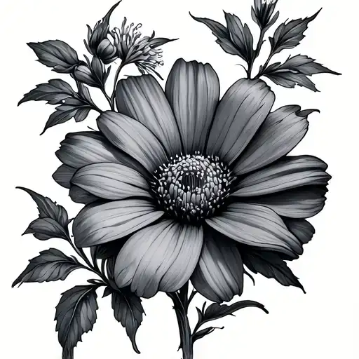 Larkspur And Cosmos Flower