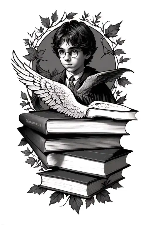 Harry Potter And Fourth Wing Books Leaves