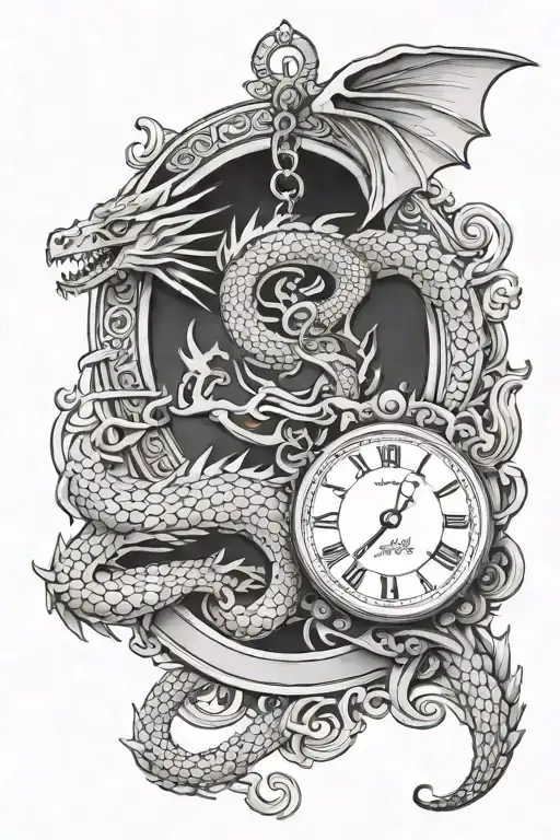 A Long Dragon And Pendant Watch
