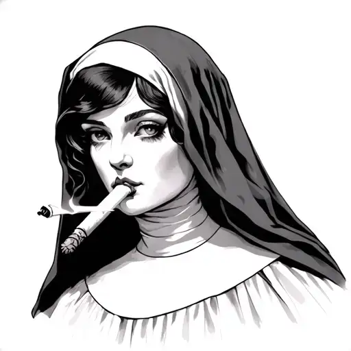 Lilith Nun Smoking Joint