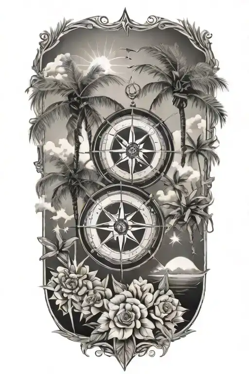 Compass Rose Palms Wold