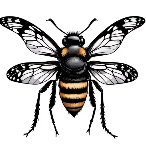 Leo Bee Butterfly Hexagon