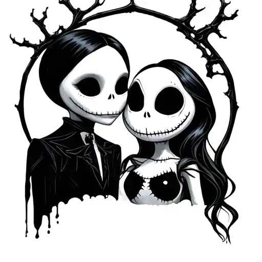 Sally And Jack Skellington
