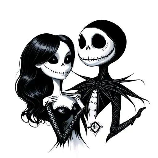 Sally And Jack Skellington