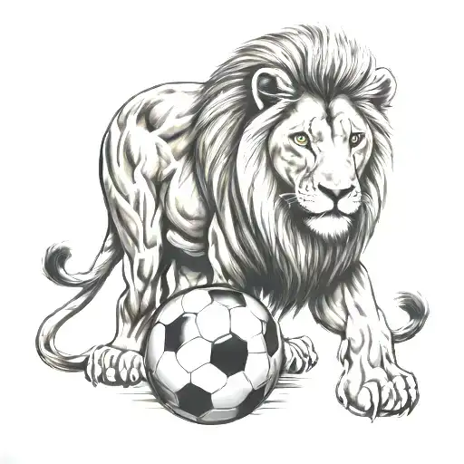 Lion Football Ball
