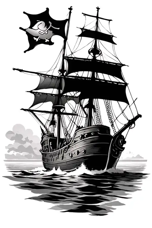 Pirate Ship Sailing
