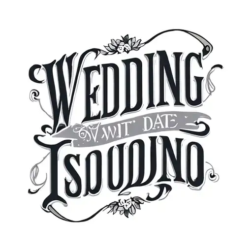 Wedding Date Western Font