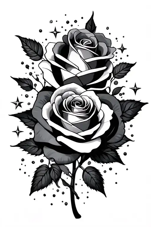 Stars And Rose Intertwined