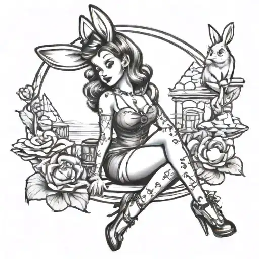 Pin Up Bunny Girl