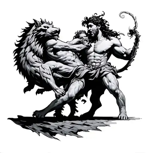 Heracles Pulling Cerberus