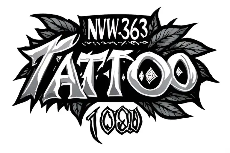 Nw36-3-10w In General Tattoo Font