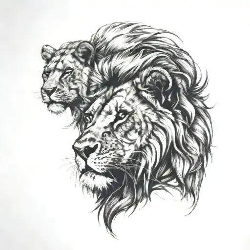 Lion And A Lioness