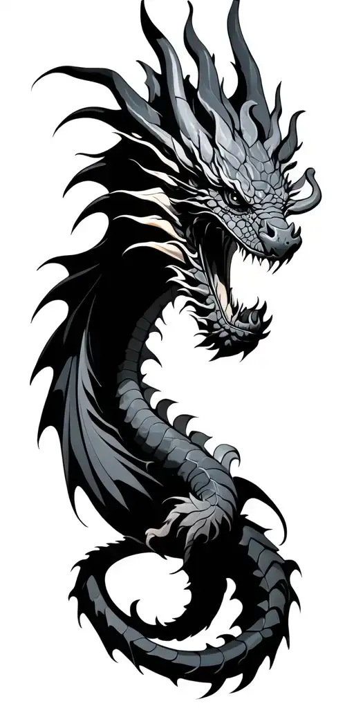 Dragon And Back Ground
