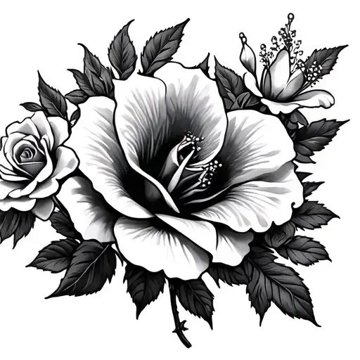 Roses Mayflowers Hibiscus