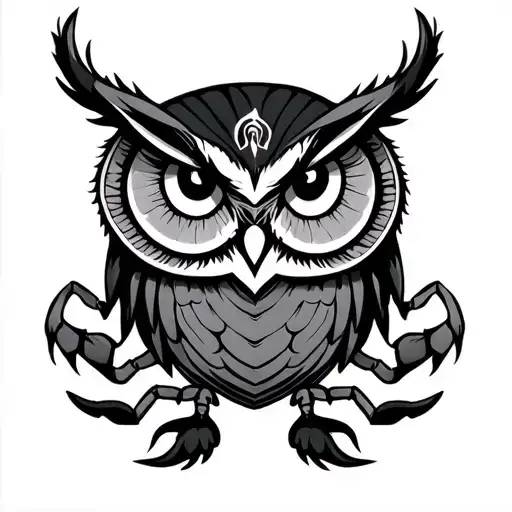Eye Of Horus Owl Scorpion
