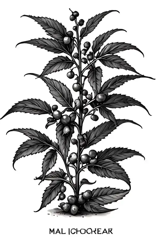Black Pepper Plant With The Letters Mal In Part Of The Plant