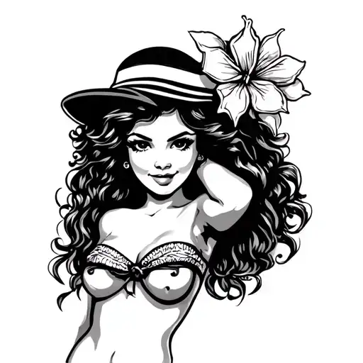 Topless Sailor Jerry Hula Girl