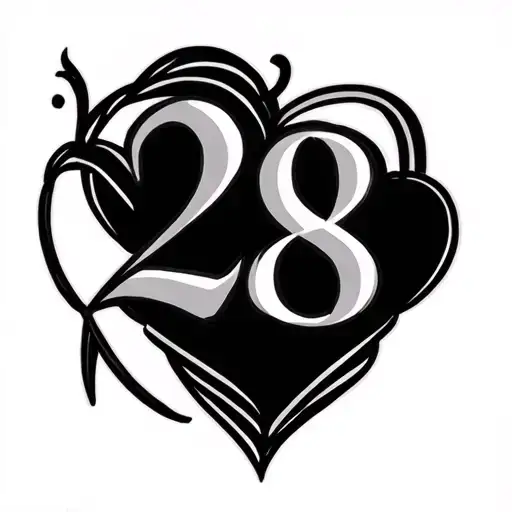 Symbol Of Love And The Number 28