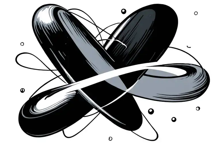 Quantum Entanglement Between 2 Protons With Line Between The 2