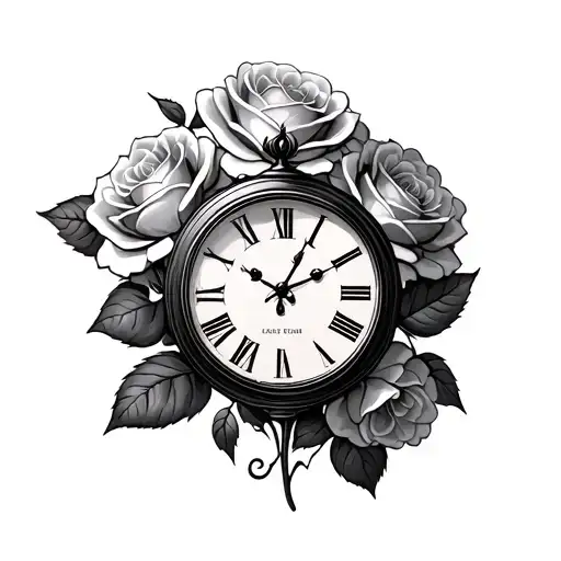 Rose Taube Clock With Roses