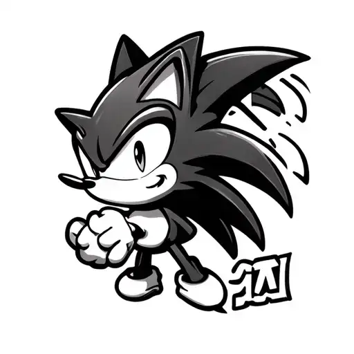 Simple Outline Super Sonic