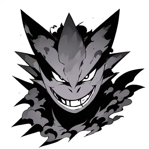 Gengar X Akatsuki Cloud Patterns X Rinnegan Eyes
