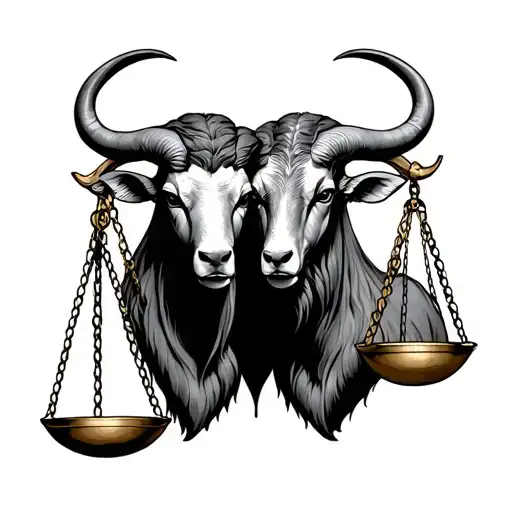 Libra Scales Holding Aries And Taurus