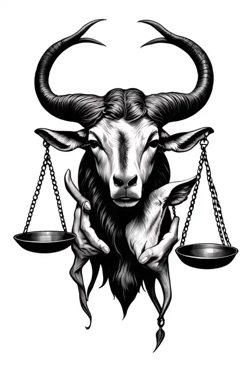 Libra Scales Holding Aries And Taurus