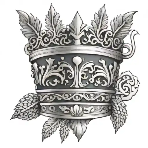 Russian Crown With Slavic Symbols Incorporated