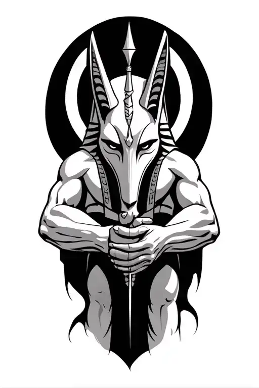 Anubis Holding The Balance