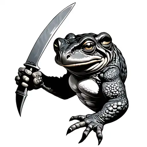 Toad Wielding A Knife
