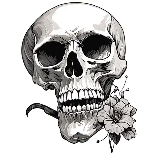 Skull And Own Combined Together