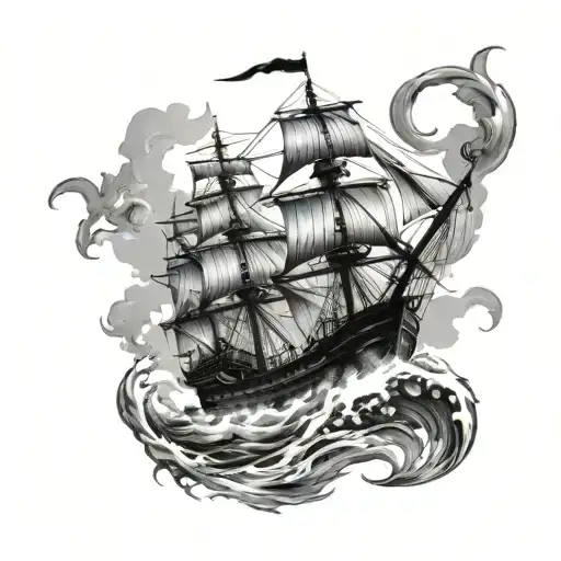 Convict 1800 Ship On The Ocean