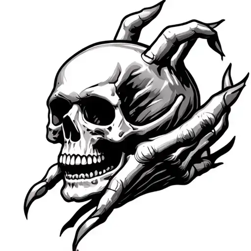 Dead Man's Fingers Skull Glass