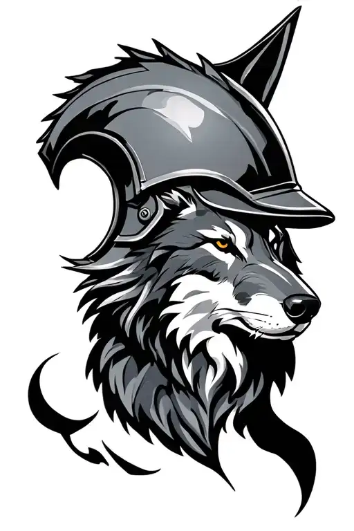 Hoplit Helmet With Wolf