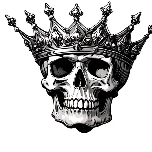 Skull Wearing A Crown