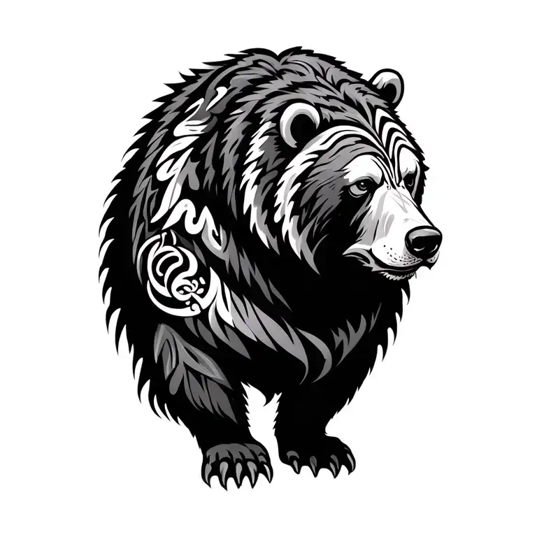 Keltic Tribal Bear Standing