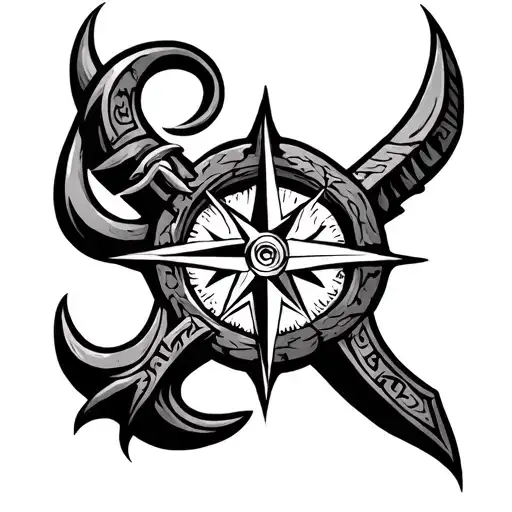 Runes Viking Compass