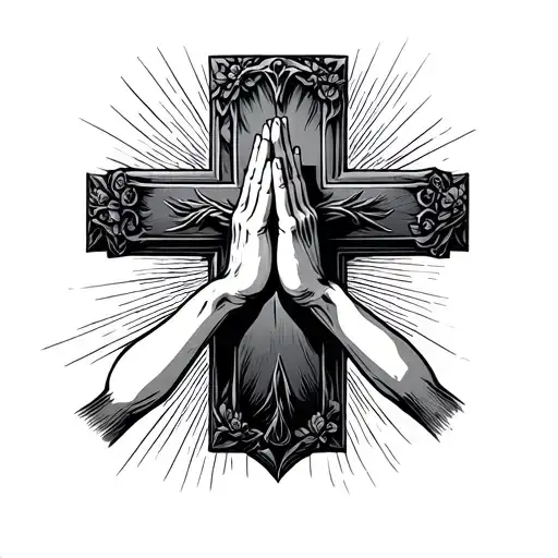 Cross Praying Hands