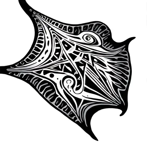Filipino Stingray Ray And Cordillera Tribal Pattern