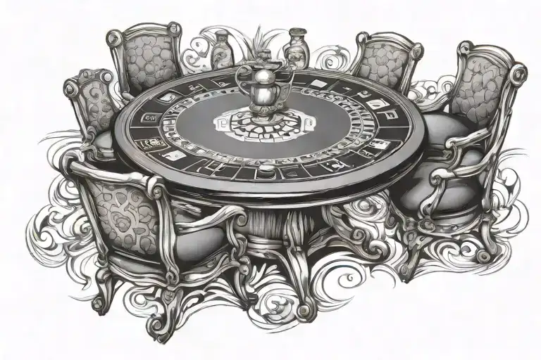 A Casino Blackjack Table Playing Poker