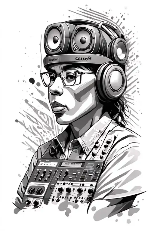 Sound Engineer With Speakers