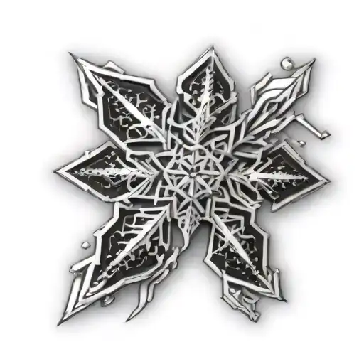 Snowflake Geometric Tattoo That Is Minimalistic And Small