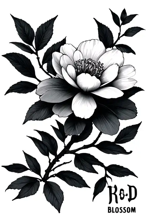 Sakura Flowers With The Name Blossom